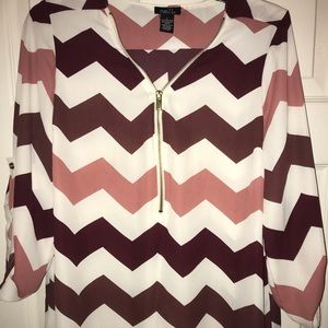 Blouse with zig zag designs